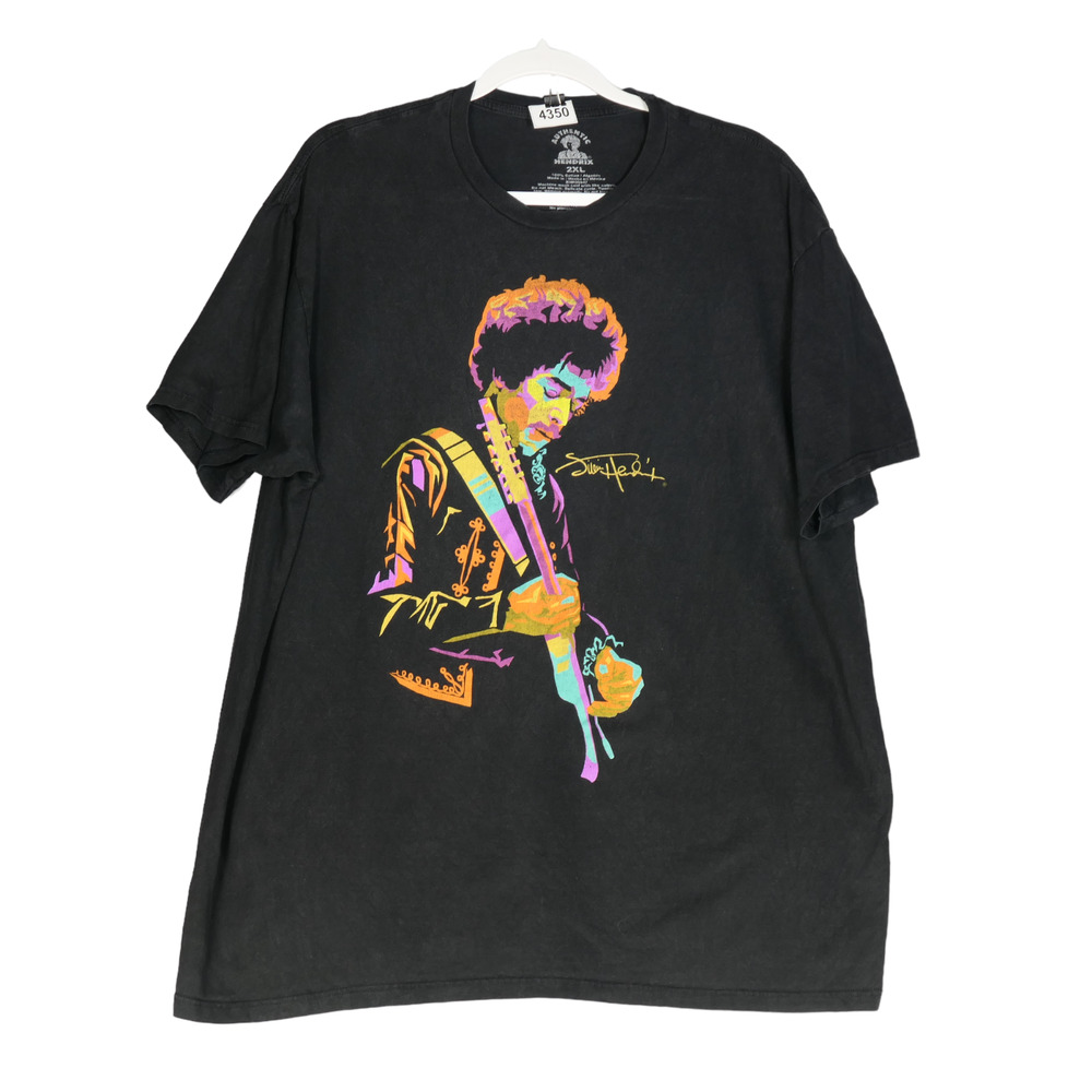Jimi Hendrix T Shirt Unisex 2XL Black Guitar 60s Retro Band Portrait Graphic